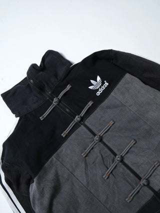 リメイクデニムチャイニーズトラックジャケット ブラック