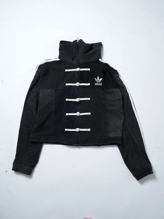 リメイクデニムチャイニーズトラックジャケット ブラック