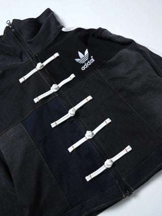 リメイクデニムチャイニーズトラックジャケット ブラック