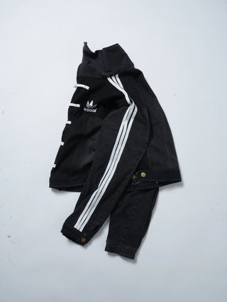 リメイクデニムチャイニーズトラックジャケット ブラック