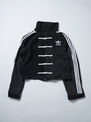 リメイクデニムチャイニーズトラックジャケット ブラック