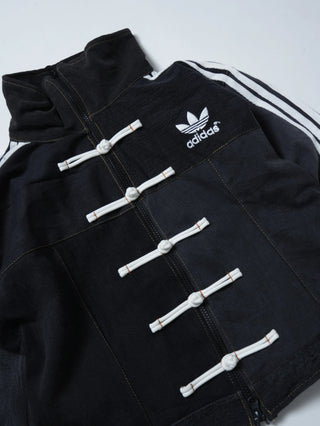 リメイクデニムチャイニーズトラックジャケット ブラック