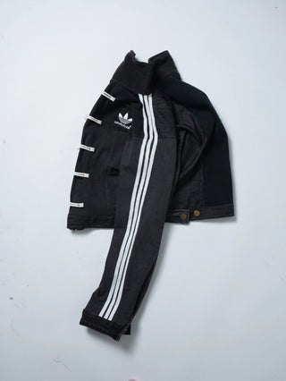 リメイクデニムチャイニーズトラックジャケット ブラック