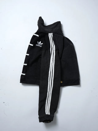 リメイクデニムチャイニーズトラックジャケット ブラック