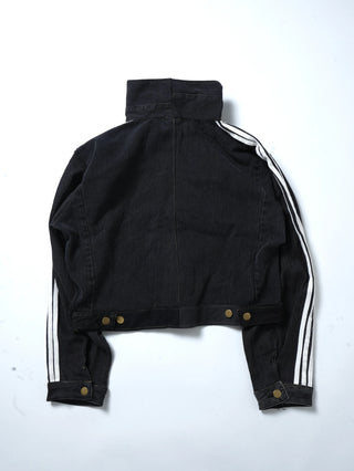 リメイクデニムチャイニーズトラックジャケット ブラック