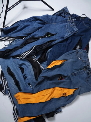 リメイク 4ジップ デニムパンツ【ユニセックス/5カラー】