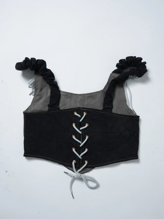 リメイク デニムビスチェ【ブラック系】