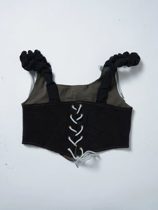 リメイク デニムビスチェ【ブラック系】