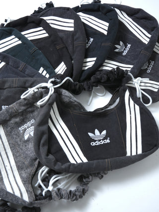 リメイク ショルダーメレンゲバッグ【サイズ調節可】【ブラック系】#79