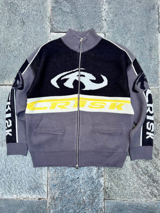 レーシング ニット カーディガン