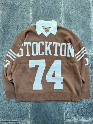 フットボール ニット ポロ セーター