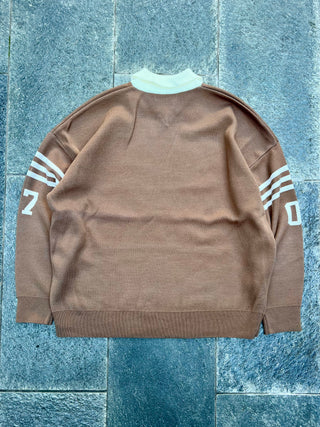 フットボール ニット ポロ セーター