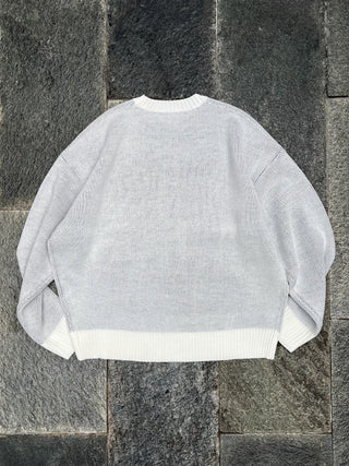 Rアルファベットビッグニットセーター