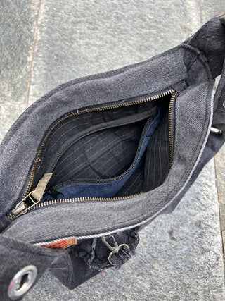 リメイク 2WAY デニムショルダー バッグ【ベルトサイズ調節可】