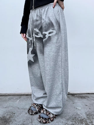 チェーンスプレープリントスウェットパンツ