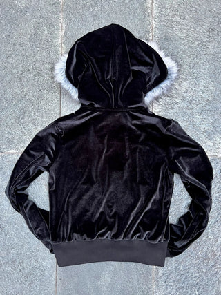 ラグジュアリーベロアジップファーフーディー