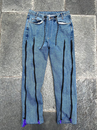 リメイク ジップ デニム パンツ ロング【ユニセックス】 #39