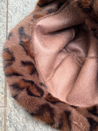 ビッグレオパードシャギーファーハット【ファーバケハ】