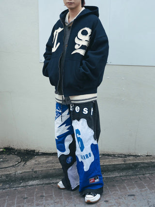 CSパッチドワッペンスウェットフーディー