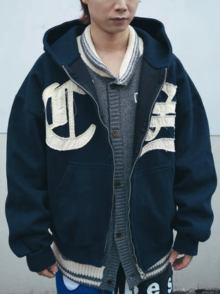 CSパッチドワッペンスウェットフーディー