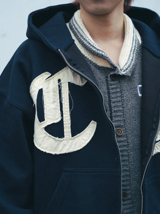 CSパッチドワッペンスウェットフーディー