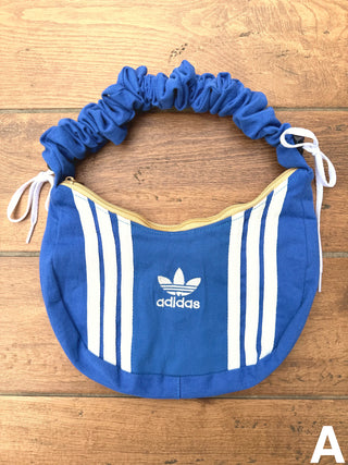 リメイク ショルダーメレンゲバッグ【サイズ調節可】【ブルー系】#42