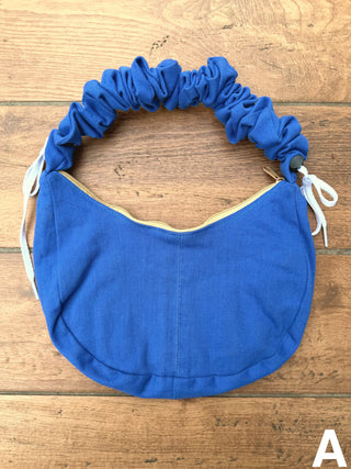 リメイク ショルダーメレンゲバッグ【サイズ調節可】【ブルー系】#42