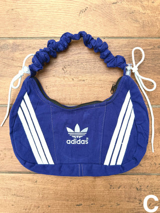 リメイク ショルダーメレンゲバッグ【サイズ調節可】【ブルー系】#42