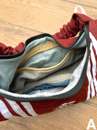 リメイク ショルダーメレンゲバッグ【サイズ調節可】【ブラウン系】#43