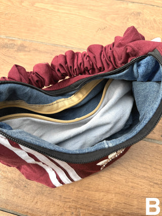 リメイク ショルダーメレンゲバッグ【サイズ調節可】【ブラウン系】#43