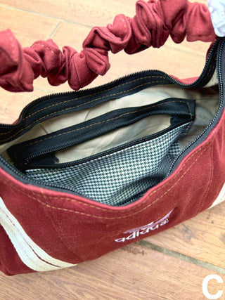 リメイク ショルダーメレンゲバッグ【サイズ調節可】【ブラウン系】#43