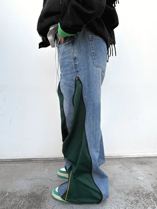 リメイク 4ジップ デニムパンツ【ユニセックス】 #45