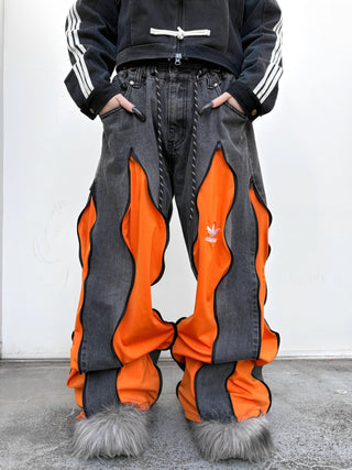 リメイク 4ジップ デニムパンツ【ユニセックス】 #42