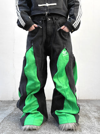 リメイク 4ジップ デニムパンツ【ユニセックス】 #44