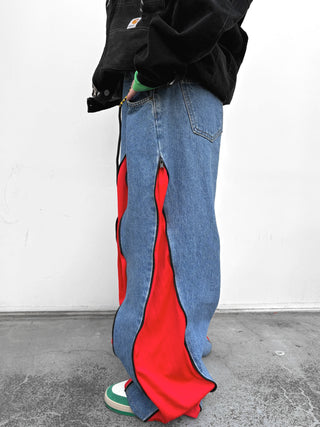 リメイク 4ジップ デニムパンツ【ユニセックス】 #43