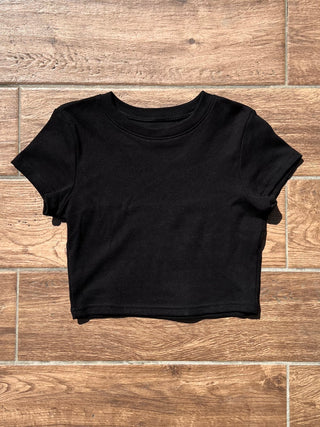 クロップ 短丈 半袖 無地 Tシャツ【4カラー/レイヤード/コスパ◎】