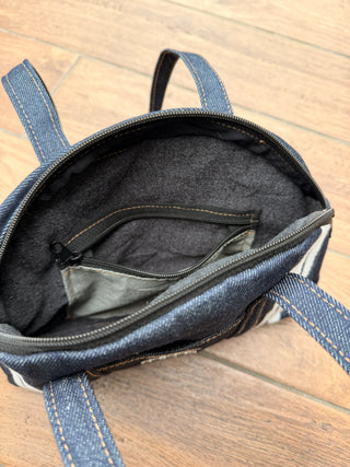 リメイク デニムボストンバッグ 【2026年新作】【ブラック系】