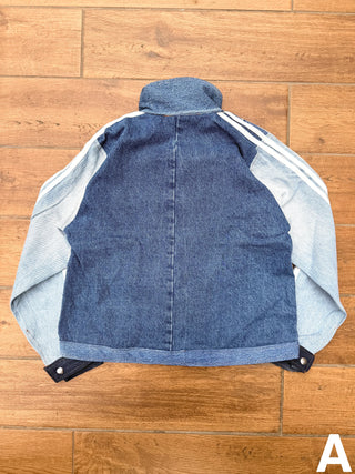 リメイクデニムチャイニーズトラックジャケット ブルー