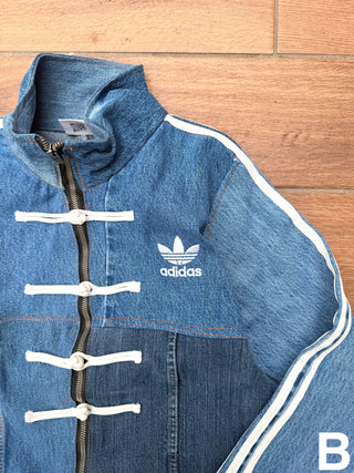 リメイクデニムチャイニーズトラックジャケット ブルー