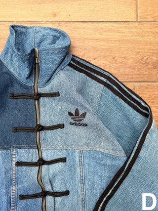 リメイクデニムチャイニーズトラックジャケット ブルー