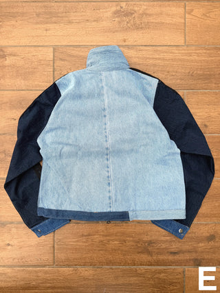 リメイクデニムチャイニーズトラックジャケット ブルー