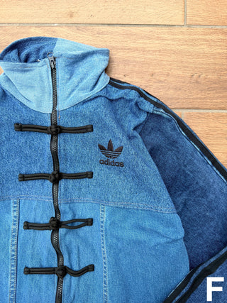 リメイクデニムチャイニーズトラックジャケット ブルー