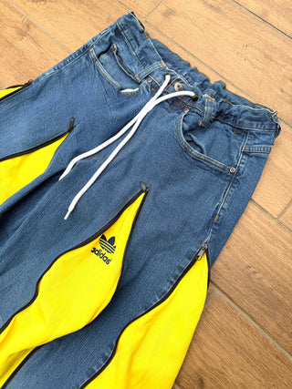 リメイク 4ジップ デニムパンツ【ユニセックス】 #41