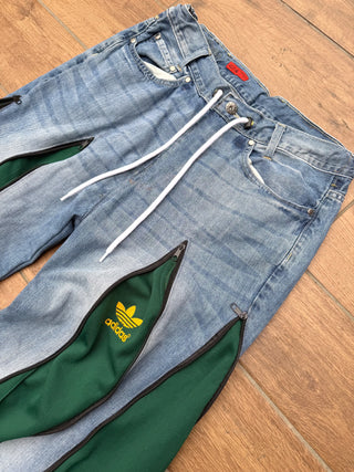 リメイク 4ジップ デニムパンツ【ユニセックス】 #45