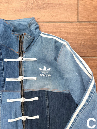 リメイクデニムチャイニーズトラックジャケット ブルー