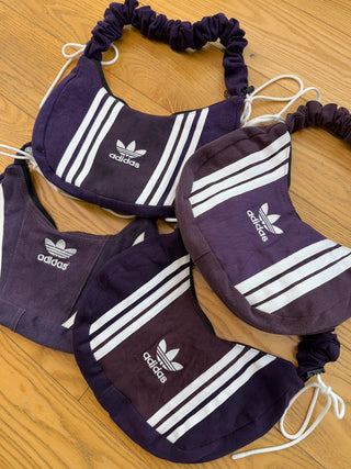 リメイク ショルダーメレンゲバッグ【サイズ調節可】【パープル系】#52