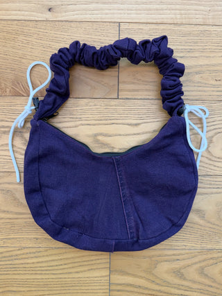 リメイク ショルダーメレンゲバッグ【サイズ調節可】【パープル系】#52