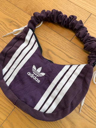 リメイク ショルダーメレンゲバッグ【サイズ調節可】【パープル系】#52