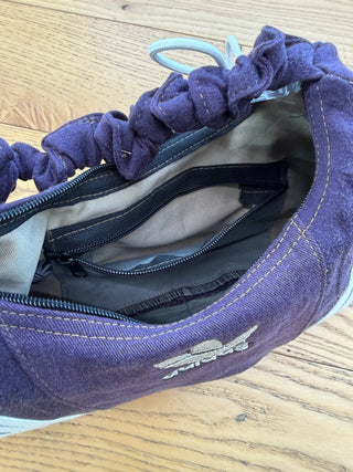 リメイク ショルダーメレンゲバッグ【サイズ調節可】【パープル系】#52