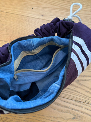 リメイク ショルダーメレンゲバッグ【サイズ調節可】【パープル系】#52